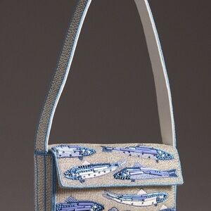 NWT Anthropologie Fiona Beaded Bag Sardine Fish Design Viral Purse Summer
2025